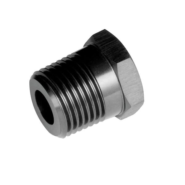 Red Horse Performance -12 (3/4") NPT MALE TO -06 (3/8") NPT FEMALE REDUCER - BLACK 912-12-06-2 - main